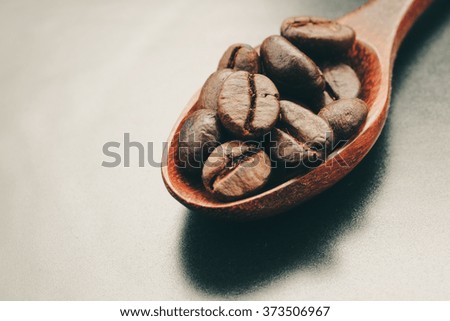 Coffee Beans with filter effect retro vintage style