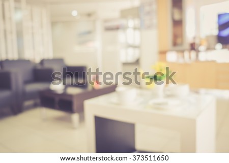 blurred office background with filter effect retro vintage style