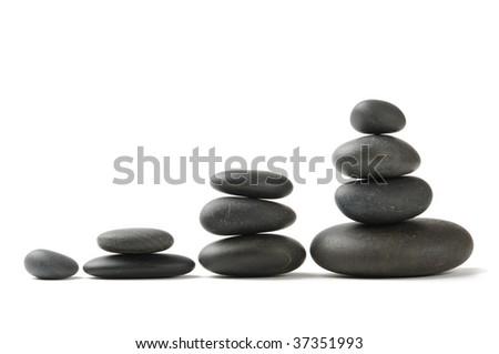 stones on the white background