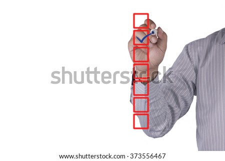 Blank checklist on whiteboard with check mark