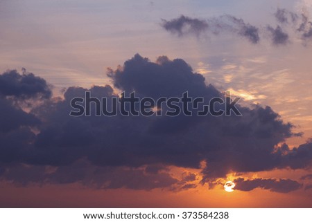 Blue sky with clouds and sun on Koh Samui, Surat Thani, Thailand