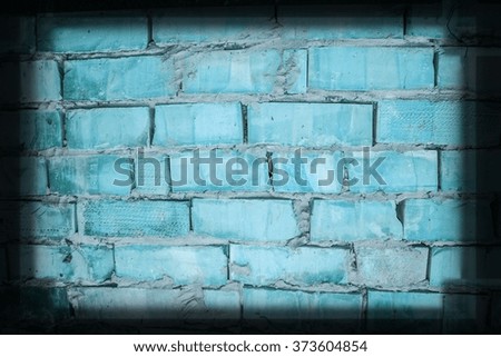 Blue brick wall