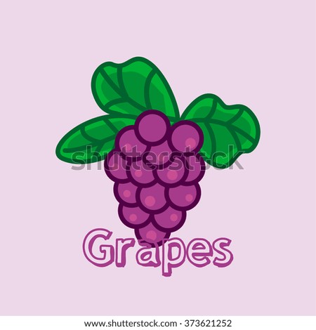 Grapes with sign.vector illustration