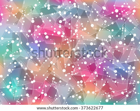 Lines and dots abstract geometric background. Colorful trendy texture. Vector illustration can be used for web design, wallpapers, fabric, cases and printed products.