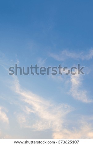 image of clear blue sky and white clouds on day time for background usage .