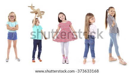 Adorable children isolated on white
