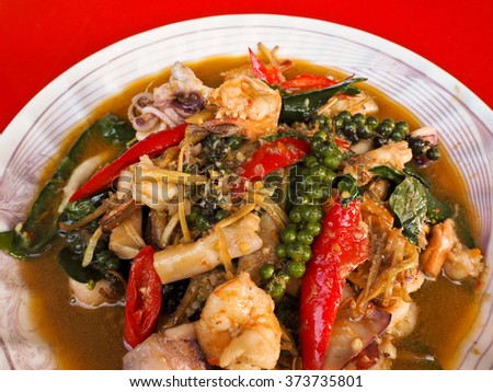 The spice fried seafood, a sacrificial offering in Chinese New Year. 