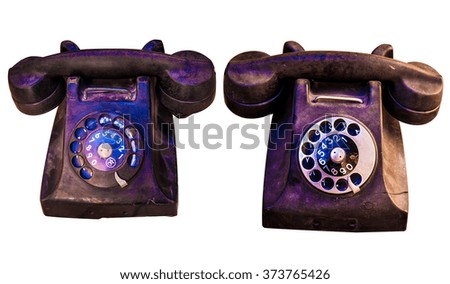 old grunge phone vintage on white background photo collection
