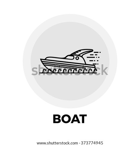 Boat icon vector. Flat icon isolated on the white background. Vector illustration.