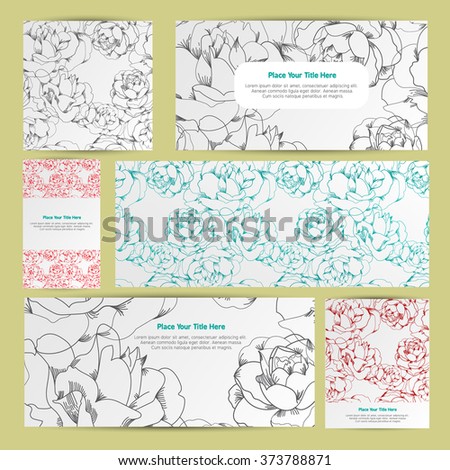 Elegant cards with Linear rose, design elements.Wedding, baby shower, mothers day, valentines day, birthday cards, invitations. Vintage,floral templete, floral clipart, flowers Vector