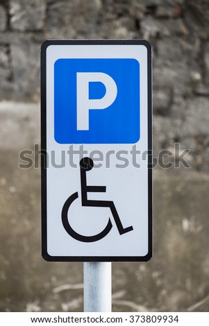 handicapped parking sign background