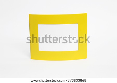 The yellow frame on a light background