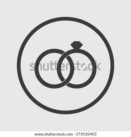 Wedding Ring Icon in a Circle