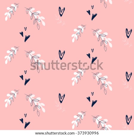 Hand drawn seamless pattern. Repetition background for textiles, packing, wrapping paper or wallpapers. Isolated vector illustration.