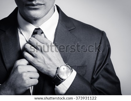 Man getting ready for work. Royalty-Free Stock Photo #373931122