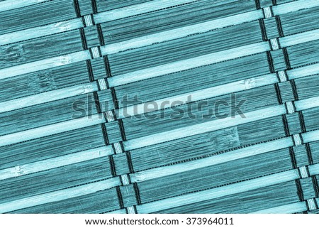 Bamboo Mat, Bleached and Stained Cyan, Grunge Texture Sample.