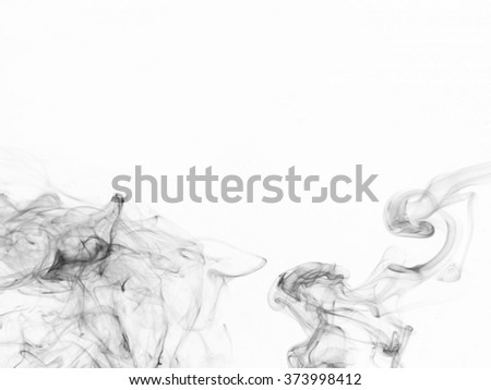 art of smoke on white background