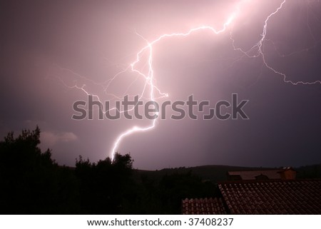 Lightning in the night