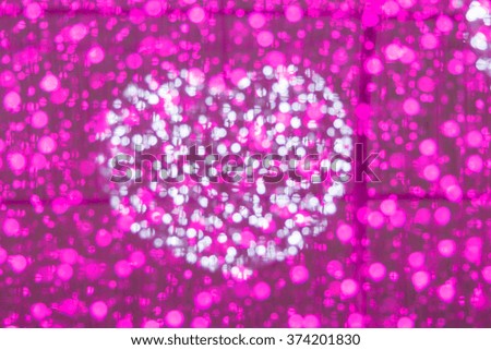 Pink hearts bokeh as background