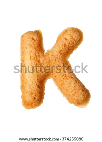 Tea cookie letter K