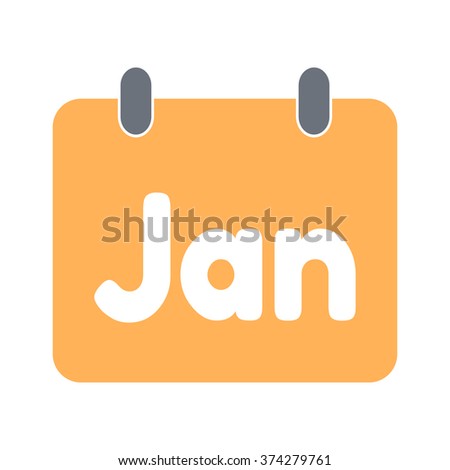 calendar icon flat January