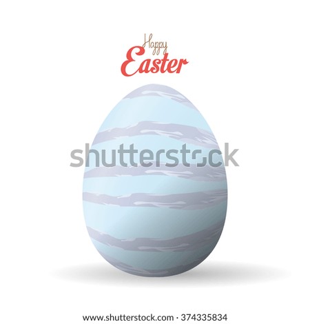 Isolated easter egg with a texture on a white background