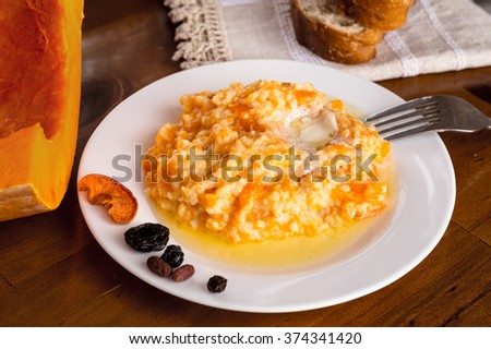 Pumpkin porridge with rice - traditional Ukrainian food