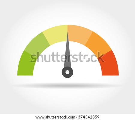 Speedometer icon. Colorful Info-graphic Royalty-Free Stock Photo #374342359
