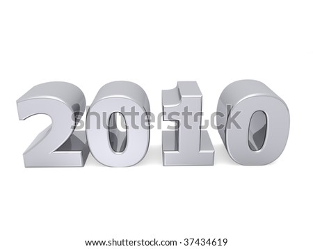 3d rendered of chrome 2010 for the new year