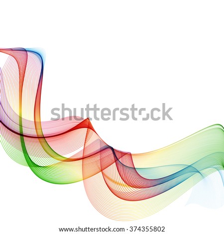 Abstract vector background, round futuristic wavy illustration eps10