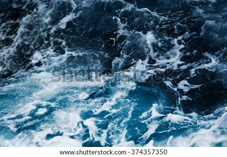 Waves in ocean Splashing Waves Royalty-Free Stock Photo #374357350