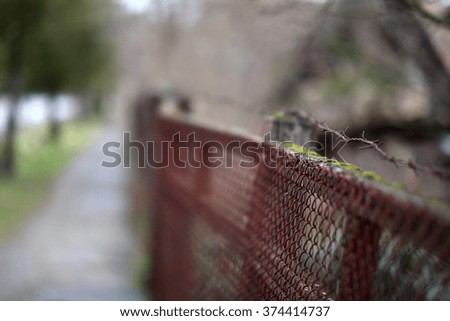 Wire fences closeup