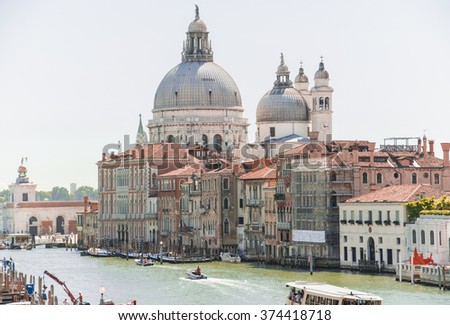 Grand canal of Venice panoram foto, Italy 
