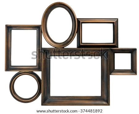Brown wooden photo frame 