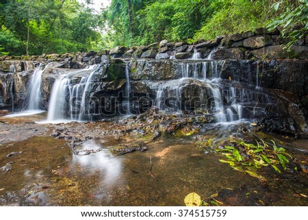 
waterfall in tropical country.thailand.