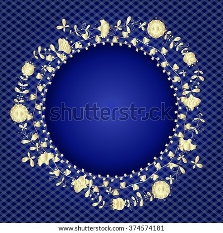 Vector gold-blue abstract background