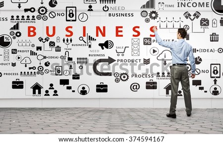 Businessman presenting his ideas
