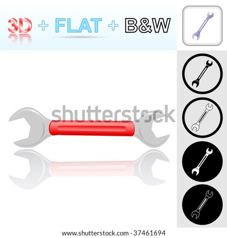 vector icons of spanner