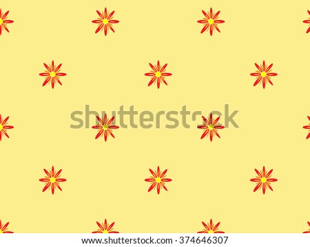 Floral yellow background with petty blossoms