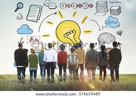 Ideas Learning Strategy Plan Teamwork Concept Royalty-Free Stock Photo #374659489