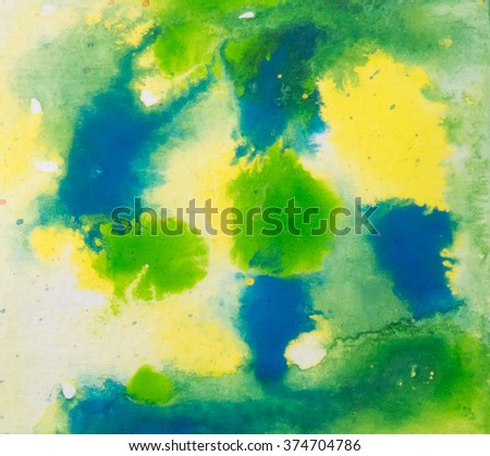 Hand painted watercolor background. Watercolor wash. Abstract painting Photo of Hand painted watercolor background. Texture of soft colored abstract watercolor background.