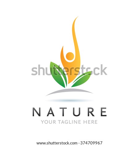 Logo Nature Man Icon Element Template Design Logos
