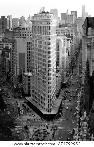 Vintage picture of the Flatiron building