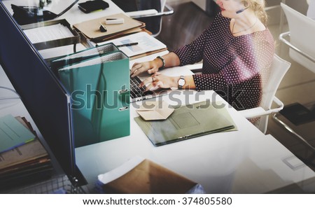 Customer Service Working Communication Help Concept Royalty-Free Stock Photo #374805580