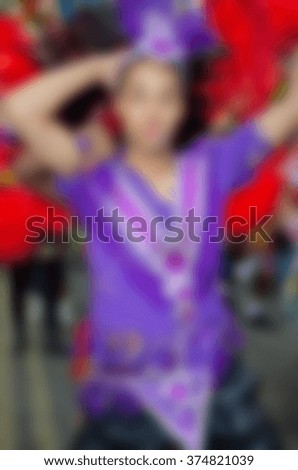 Blurred Background of Carnival Parade