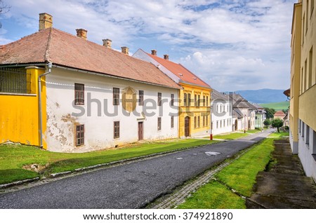 Medieval street in Spisske Podhradie town - Slovakia