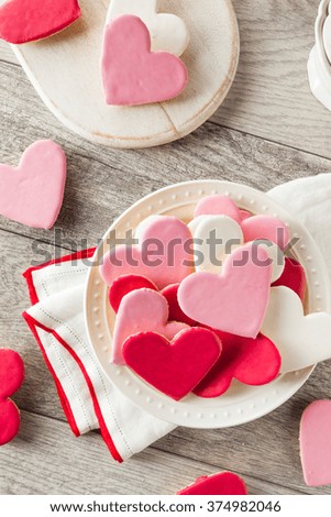 Heart Shaped Valentine's Day Sugar Cookies Ready to Eat