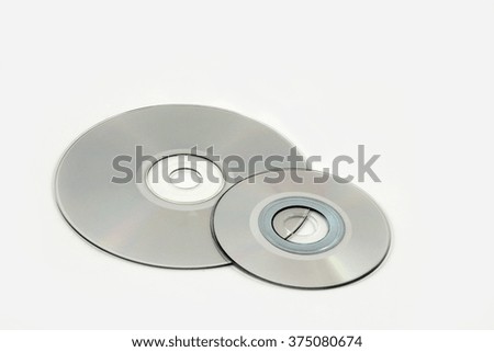 Two cd dvd isolated on white