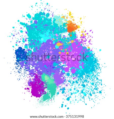 Color background of paint splashes
