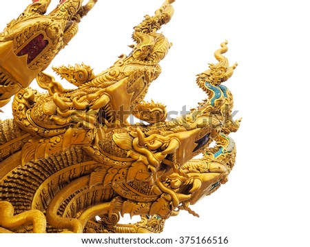 naga sculpture golden